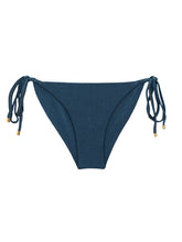 Carregar imagem no visualizador da galeria, Product Front: Rio De Sol Calcinha Bottom Shimmer-Shark Cheeky-Tie-Gold