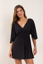 Carregar imagem no visualizador da galeria, Model Front: Rio De Sol Mini Dress Black Mini Dress
