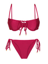 Carregar imagem no visualizador da galeria, Product Front: Rio De Sol Set Set Shimmer-Desejo Balconet-Tie Cheeky-Tie-Gold