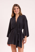 Carregar imagem no visualizador da galeria, Gallery: Rio De Sol Caftans / Saida De Praia Black Kimono