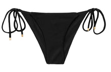 Carregar imagem no visualizador da galeria, Product Front: Rio De Sol Calcinha Bottom Shimmer-Black Cheeky-Tie