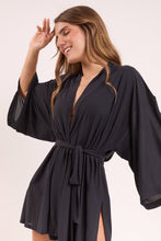 Carregar imagem no visualizador da galeria, Image 05: Rio De Sol Caftans / Saida De Praia Black Kimono