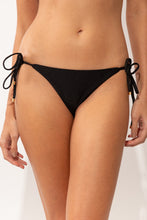 Carregar imagem no visualizador da galeria, Gallery: Rio De Sol Calcinha Bottom Shimmer-Black Lacinho
