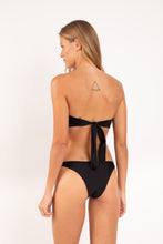 Carregar imagem no visualizador da galeria, Model Back: Rio De Sol Calcinha Bottom Shimmer-Black Leblon