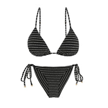 Carregar imagem no visualizador da galeria, Product Front: Rio De Sol Set Set Linea-Black Lia Cheeky-Tie