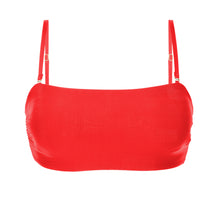 Carregar imagem no visualizador da galeria, Product Front: Rio De Sol Soutien Top Rouge Bandeau-Reto